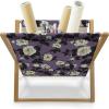 Ambesonne Floral Magazine and Book Holder, Romantic Roses Leaves Rosebuds Valentine’s Day Sketch Repetitive Pattern, Floor Rack Decor for Interior of Home & Office, 22″ x 19″, Pastel Pink and Rose(Pale Eggplant Cream)