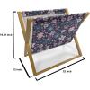 Ambesonne Floral Magazine and Book Holder, Romantic Roses Leaves Rosebuds Valentine’s Day Sketch Repetitive Pattern, Floor Rack Decor for Interior of Home & Office, 22″ x 19″, Pastel Pink and Rose(Sea Blue Lilac)