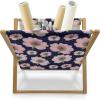 Ambesonne Floral Magazine and Book Holder, Romantic Roses Leaves Rosebuds Valentine’s Day Sketch Repetitive Pattern, Floor Rack Decor for Interior of Home & Office, 22″ x 19″, Pastel Pink and Rose(Rose Lime Green Indigo)