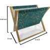 Ambesonne Floral Magazine and Book Holder, Romantic Roses Leaves Rosebuds Valentine’s Day Sketch Repetitive Pattern, Floor Rack Decor for Interior of Home & Office, 22″ x 19″, Pastel Pink and Rose(Dark Teal and Green)