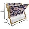 Ambesonne Floral Magazine and Book Holder, Romantic Roses Leaves Rosebuds Valentine’s Day Sketch Repetitive Pattern, Floor Rack Decor for Interior of Home & Office, 22″ x 19″, Pastel Pink and Rose(Rose Lime Green Indigo)