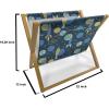 Ambesonne Floral Magazine and Book Holder, Romantic Roses Leaves Rosebuds Valentine’s Day Sketch Repetitive Pattern, Floor Rack Decor for Interior of Home & Office, 22″ x 19″, Pastel Pink and Rose(Mustard Deep Sky Blue)