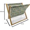 Ambesonne Floral Magazine and Book Holder, Romantic Roses Leaves Rosebuds Valentine’s Day Sketch Repetitive Pattern, Floor Rack Decor for Interior of Home & Office, 22″ x 19″, Pastel Pink and Rose(Olive Green Apricot)