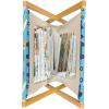 Ambesonne Floral Magazine and Book Holder, Romantic Roses Leaves Rosebuds Valentine’s Day Sketch Repetitive Pattern, Floor Rack Decor for Interior of Home & Office, 22″ x 19″, Pastel Pink and Rose(Sea Blue Earth Yellow)