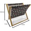 Ambesonne Floral Magazine and Book Holder, Romantic Roses Leaves Rosebuds Valentine’s Day Sketch Repetitive Pattern, Floor Rack Decor for Interior of Home & Office, 22″ x 19″, Pastel Pink and Rose(Ruby Sea Green)