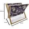 Ambesonne Floral Magazine and Book Holder, Romantic Roses Leaves Rosebuds Valentine’s Day Sketch Repetitive Pattern, Floor Rack Decor for Interior of Home & Office, 22″ x 19″, Pastel Pink and Rose(Pale Eggplant Cream)
