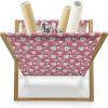 Ambesonne Floral Magazine and Book Holder, Romantic Roses Leaves Rosebuds Valentine’s Day Sketch Repetitive Pattern, Floor Rack Decor for Interior of Home & Office, 22″ x 19″, Pastel Pink and Rose(Pastel Pink White)
