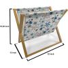 Ambesonne Floral Magazine and Book Holder, Romantic Roses Leaves Rosebuds Valentine’s Day Sketch Repetitive Pattern, Floor Rack Decor for Interior of Home & Office, 22″ x 19″, Pastel Pink and Rose(Sky Blue Seafoam)