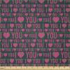 Ambesonne I Love You Fabric by The Yard, Romance Pattern with Heart Forms and Love Words Valentines Couples Theme, Stretch Knit Fabric for Clothing Sewing and Arts Crafts, 10 Yards, Magenta Dark Grey(Magenta Dark Grey)