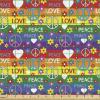 Ambesonne Kiss Fabric by The Yard, Red Woman Lips Kiss Marks Pattern Romance Feminine Graphic Valentines Day, Stretch Knit Fabric for Clothing Sewing and Arts Crafts, 1 Yard, Vermilion Ivory(Rainbow Multicolor)