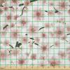Ambesonne Kiss Fabric by The Yard, Red Woman Lips Kiss Marks Pattern Romance Feminine Graphic Valentines Day, Stretch Knit Fabric for Clothing Sewing and Arts Crafts, 1 Yard, Vermilion Ivory(Dark Taupe and Rose)