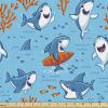 Ambesonne Kiss Fabric by The Yard, Red Woman Lips Kiss Marks Pattern Romance Feminine Graphic Valentines Day, Stretch Knit Fabric for Clothing Sewing and Arts Crafts, 1 Yard, Vermilion Ivory(Orange White)