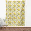 Ambesonne Kiss Fabric by The Yard, Red Woman Lips Kiss Marks Pattern Romance Feminine Graphic Valentines Day, Stretch Knit Fabric for Clothing Sewing and Arts Crafts, 1 Yard, Vermilion Ivory(Yellow Green)