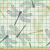 Ambesonne Kiss Fabric by The Yard, Red Woman Lips Kiss Marks Pattern Romance Feminine Graphic Valentines Day, Stretch Knit Fabric for Clothing Sewing and Arts Crafts, 1 Yard, Vermilion Ivory(Green Mustard)