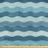Ambesonne Kiss Fabric by The Yard, Red Woman Lips Kiss Marks Pattern Romance Feminine Graphic Valentines Day, Stretch Knit Fabric for Clothing Sewing and Arts Crafts, 1 Yard, Vermilion Ivory(Turquoise Teal Blue)