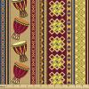 Ambesonne Kiss Fabric by The Yard, Red Woman Lips Kiss Marks Pattern Romance Feminine Graphic Valentines Day, Stretch Knit Fabric for Clothing Sewing and Arts Crafts, 1 Yard, Vermilion Ivory(Yellow Ruby)
