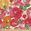 Ambesonne Kiss Fabric by The Yard, Red Woman Lips Kiss Marks Pattern Romance Feminine Graphic Valentines Day, Stretch Knit Fabric for Clothing Sewing and Arts Crafts, 1 Yard, Vermilion Ivory(Dark Pink Orange)
