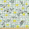 Ambesonne Kiss Fabric by The Yard, Red Woman Lips Kiss Marks Pattern Romance Feminine Graphic Valentines Day, Stretch Knit Fabric for Clothing Sewing and Arts Crafts, 1 Yard, Vermilion Ivory(White Yellow)