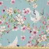 Ambesonne Kiss Fabric by The Yard, Red Woman Lips Kiss Marks Pattern Romance Feminine Graphic Valentines Day, Stretch Knit Fabric for Clothing Sewing and Arts Crafts, 1 Yard, Vermilion Ivory(Seafoam Pink)