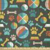 Ambesonne Kiss Fabric by The Yard, Red Woman Lips Kiss Marks Pattern Romance Feminine Graphic Valentines Day, Stretch Knit Fabric for Clothing Sewing and Arts Crafts, 1 Yard, Vermilion Ivory(Teal and Marigold)
