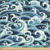 Ambesonne Kiss Fabric by The Yard, Red Woman Lips Kiss Marks Pattern Romance Feminine Graphic Valentines Day, Stretch Knit Fabric for Clothing Sewing and Arts Crafts, 1 Yard, Vermilion Ivory(Blue Navy)