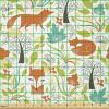 Ambesonne Kiss Fabric by The Yard, Red Woman Lips Kiss Marks Pattern Romance Feminine Graphic Valentines Day, Stretch Knit Fabric for Clothing Sewing and Arts Crafts, 1 Yard, Vermilion Ivory(Orange Green and Blue)
