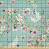 Ambesonne Kiss Fabric by The Yard, Red Woman Lips Kiss Marks Pattern Romance Feminine Graphic Valentines Day, Stretch Knit Fabric for Clothing Sewing and Arts Crafts, 1 Yard, Vermilion Ivory(Seafoam Pink)