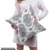 Ambesonne Kiss Fabric by The Yard, Red Woman Lips Kiss Marks Pattern Romance Feminine Graphic Valentines Day, Stretch Knit Fabric for Clothing Sewing and Arts Crafts, 1 Yard, Vermilion Ivory(Navy White)