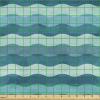 Ambesonne Kiss Fabric by The Yard, Red Woman Lips Kiss Marks Pattern Romance Feminine Graphic Valentines Day, Stretch Knit Fabric for Clothing Sewing and Arts Crafts, 1 Yard, Vermilion Ivory(Turquoise Teal Blue)