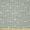 Ambesonne Kiss Fabric by The Yard, Red Woman Lips Kiss Marks Pattern Romance Feminine Graphic Valentines Day, Stretch Knit Fabric for Clothing Sewing and Arts Crafts, 1 Yard, Vermilion Ivory(Soft Grey)