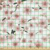 Ambesonne Kiss Fabric by The Yard, Red Woman Lips Kiss Marks Pattern Romance Feminine Graphic Valentines Day, Stretch Knit Fabric for Clothing Sewing and Arts Crafts, 1 Yard, Vermilion Ivory(Dark Taupe and Rose)