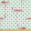 Ambesonne Kiss Fabric by The Yard, Red Woman Lips Kiss Marks Pattern Romance Feminine Graphic Valentines Day, Stretch Knit Fabric for Clothing Sewing and Arts Crafts, 1 Yard, Vermilion Ivory(Pink Cream)