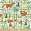 Ambesonne Kiss Fabric by The Yard, Red Woman Lips Kiss Marks Pattern Romance Feminine Graphic Valentines Day, Stretch Knit Fabric for Clothing Sewing and Arts Crafts, 1 Yard, Vermilion Ivory(Orange Green and Blue)