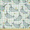 Ambesonne Kiss Fabric by The Yard, Red Woman Lips Kiss Marks Pattern Romance Feminine Graphic Valentines Day, Stretch Knit Fabric for Clothing Sewing and Arts Crafts, 1 Yard, Vermilion Ivory(Multicolor)