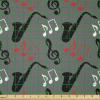 Ambesonne Kiss Fabric by The Yard, Red Woman Lips Kiss Marks Pattern Romance Feminine Graphic Valentines Day, Stretch Knit Fabric for Clothing Sewing and Arts Crafts, 1 Yard, Vermilion Ivory(Dimgrey Black)