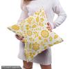 Ambesonne Kiss Fabric by The Yard, Red Woman Lips Kiss Marks Pattern Romance Feminine Graphic Valentines Day, Stretch Knit Fabric for Clothing Sewing and Arts Crafts, 1 Yard, Vermilion Ivory(Yellow Cream)