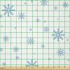Ambesonne Kiss Fabric by The Yard, Red Woman Lips Kiss Marks Pattern Romance Feminine Graphic Valentines Day, Stretch Knit Fabric for Clothing Sewing and Arts Crafts, 1 Yard, Vermilion Ivory(Blue White)