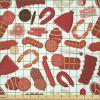 Ambesonne Kiss Fabric by The Yard, Red Woman Lips Kiss Marks Pattern Romance Feminine Graphic Valentines Day, Stretch Knit Fabric for Clothing Sewing and Arts Crafts, 1 Yard, Vermilion Ivory(Ruby White)