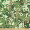 Ambesonne Kiss Fabric by The Yard, Red Woman Lips Kiss Marks Pattern Romance Feminine Graphic Valentines Day, Stretch Knit Fabric for Clothing Sewing and Arts Crafts, 1 Yard, Vermilion Ivory(Green Pine)