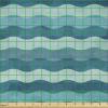 Ambesonne Kiss Fabric by The Yard, Red Woman Lips Kiss Marks Pattern Romance Feminine Graphic Valentines Day, Stretch Knit Fabric for Clothing Sewing and Arts Crafts, 1 Yard, Vermilion Ivory(Turquoise Teal Blue)