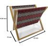 Ambesonne Love Magazine and Book Holder, Romance of The Roses Valentine’s Day Vintage Spring Season Pattern Illustration, Floor Rack Decor for Interior of Home & Office, 22″ x 19″, Rose Dark Pink(Dark Grey Dusk and Burgundy)