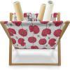 Ambesonne Love Magazine and Book Holder, Romance of The Roses Valentine’s Day Vintage Spring Season Pattern Illustration, Floor Rack Decor for Interior of Home & Office, 22″ x 19″, Rose Dark Pink(White Dark Pink)