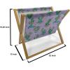 Ambesonne Love Magazine and Book Holder, Romance of The Roses Valentine’s Day Vintage Spring Season Pattern Illustration, Floor Rack Decor for Interior of Home & Office, 22″ x 19″, Rose Dark Pink(Lavender Sea Green and Green)