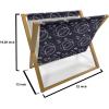 Ambesonne Love Magazine and Book Holder, Romance of The Roses Valentine’s Day Vintage Spring Season Pattern Illustration, Floor Rack Decor for Interior of Home & Office, 22″ x 19″, Rose Dark Pink(Dark Violet Blue and Rose)