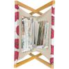 Ambesonne Love Magazine and Book Holder, Romance of The Roses Valentine’s Day Vintage Spring Season Pattern Illustration, Floor Rack Decor for Interior of Home & Office, 22″ x 19″, Rose Dark Pink(White Dark Pink)
