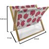 Ambesonne Love Magazine and Book Holder, Romance of The Roses Valentine’s Day Vintage Spring Season Pattern Illustration, Floor Rack Decor for Interior of Home & Office, 22″ x 19″, Rose Dark Pink(White Dark Pink)