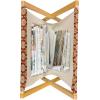 Ambesonne Love Magazine and Book Holder, Romance of The Roses Valentine’s Day Vintage Spring Season Pattern Illustration, Floor Rack Decor for Interior of Home & Office, 22″ x 19″, Rose Dark Pink(Burgundy Beige Amber)