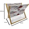Ambesonne Love Magazine and Book Holder, Romance of The Roses Valentine’s Day Vintage Spring Season Pattern Illustration, Floor Rack Decor for Interior of Home & Office, 22″ x 19″, Rose Dark Pink(White Burgundy)