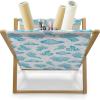 Ambesonne Love Magazine and Book Holder, Romance of The Roses Valentine’s Day Vintage Spring Season Pattern Illustration, Floor Rack Decor for Interior of Home & Office, 22″ x 19″, Rose Dark Pink(White Sky Blue Azure Blue)