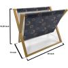 Ambesonne Love Magazine and Book Holder, Romance of The Roses Valentine’s Day Vintage Spring Season Pattern Illustration, Floor Rack Decor for Interior of Home & Office, 22″ x 19″, Rose Dark Pink(Dark Grey and Slate Blue)